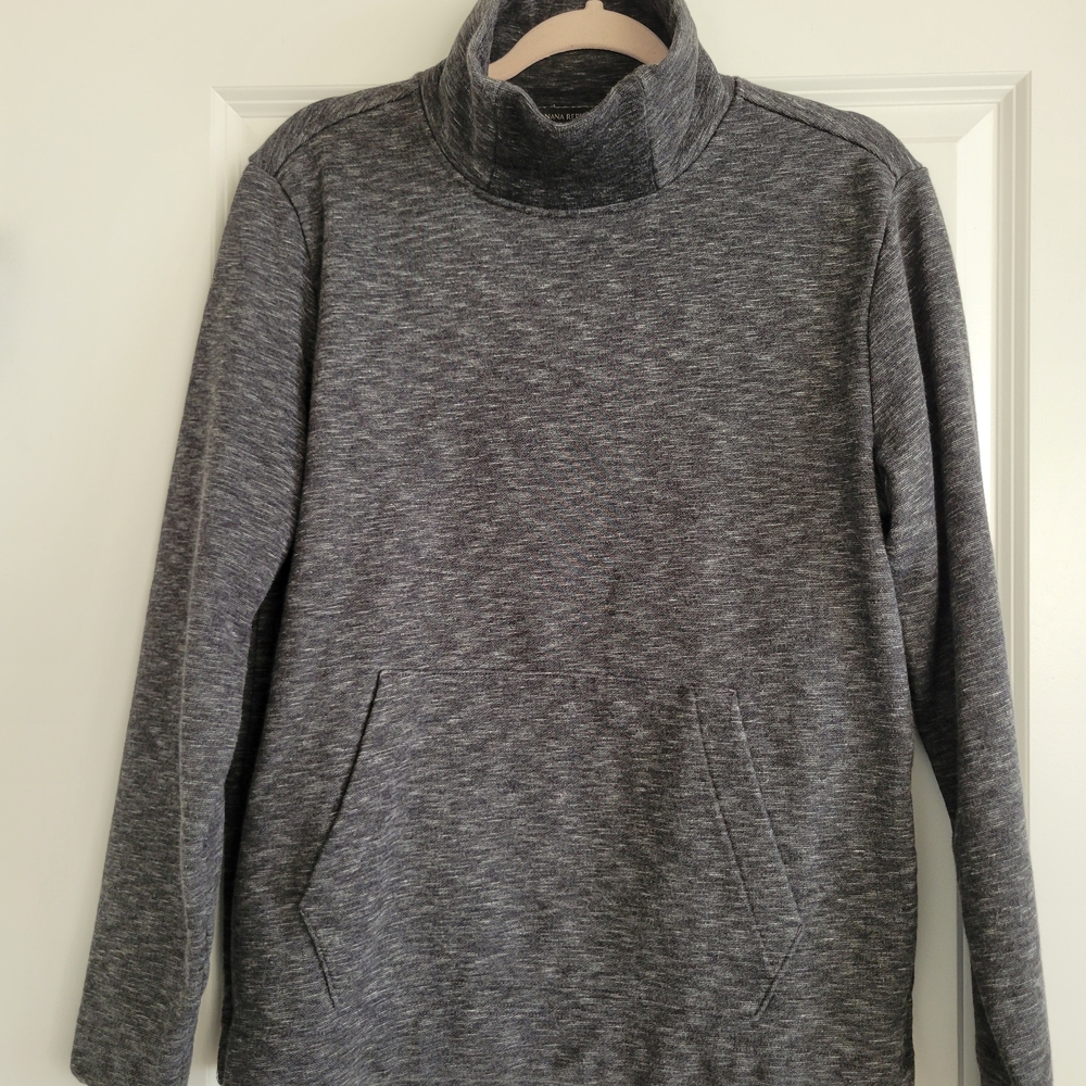 Banana Republic Cotton Gray Heather Cowl Neck Sweatshirt Size S